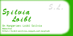 szilvia loibl business card